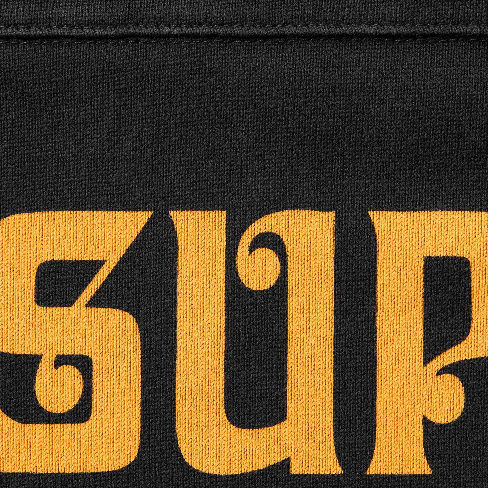 Detailed View of Supreme Affiliated L/S Black Football Top SS25KN34-BLACK